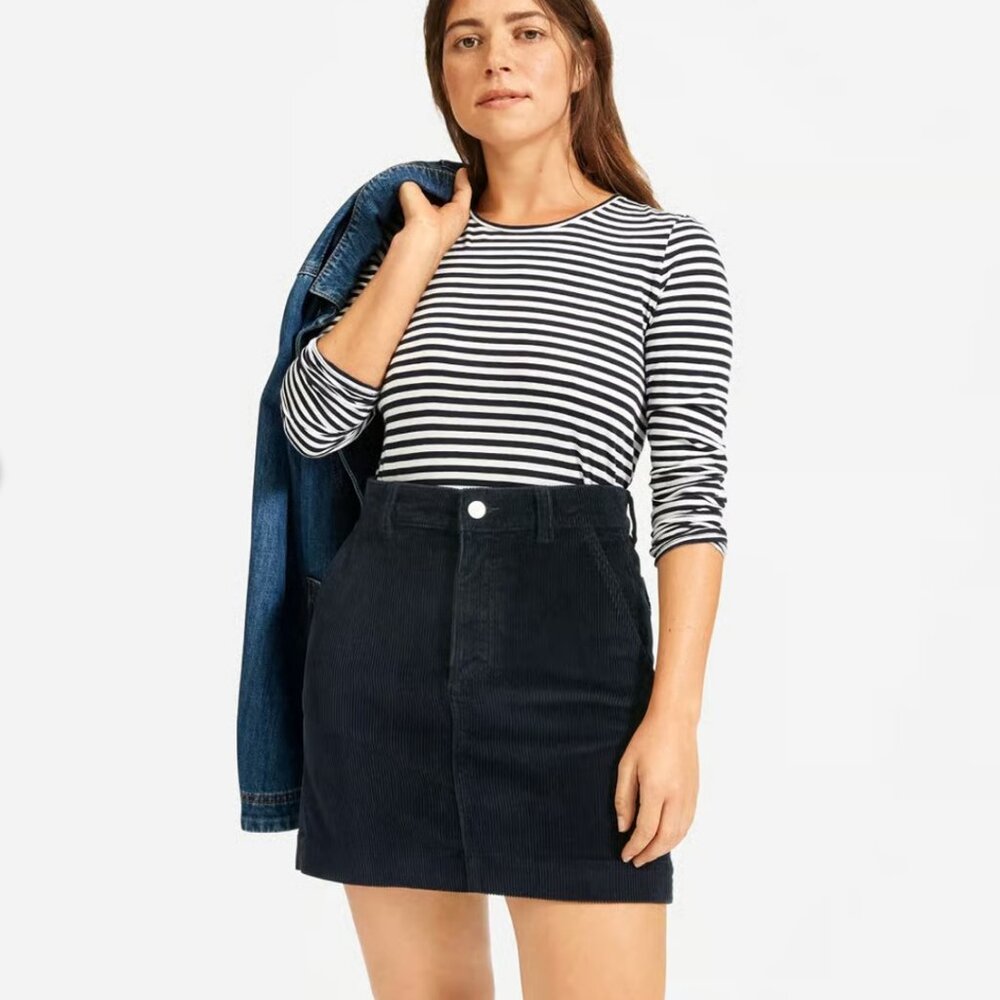 Everlane corduroy stamp skirt